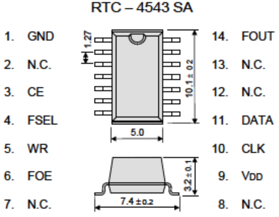 RTC-4543SA B0 ROHS